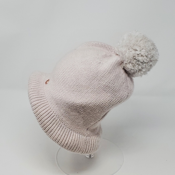 LULULEMON 100% MERINO WOOL PINK POM POM BEANIE HAT TOQUE  KNITWEAR WOMEN OS - Picture 4 of 14